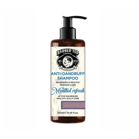 Barber top, champu anti dandruff menthol de 250ml